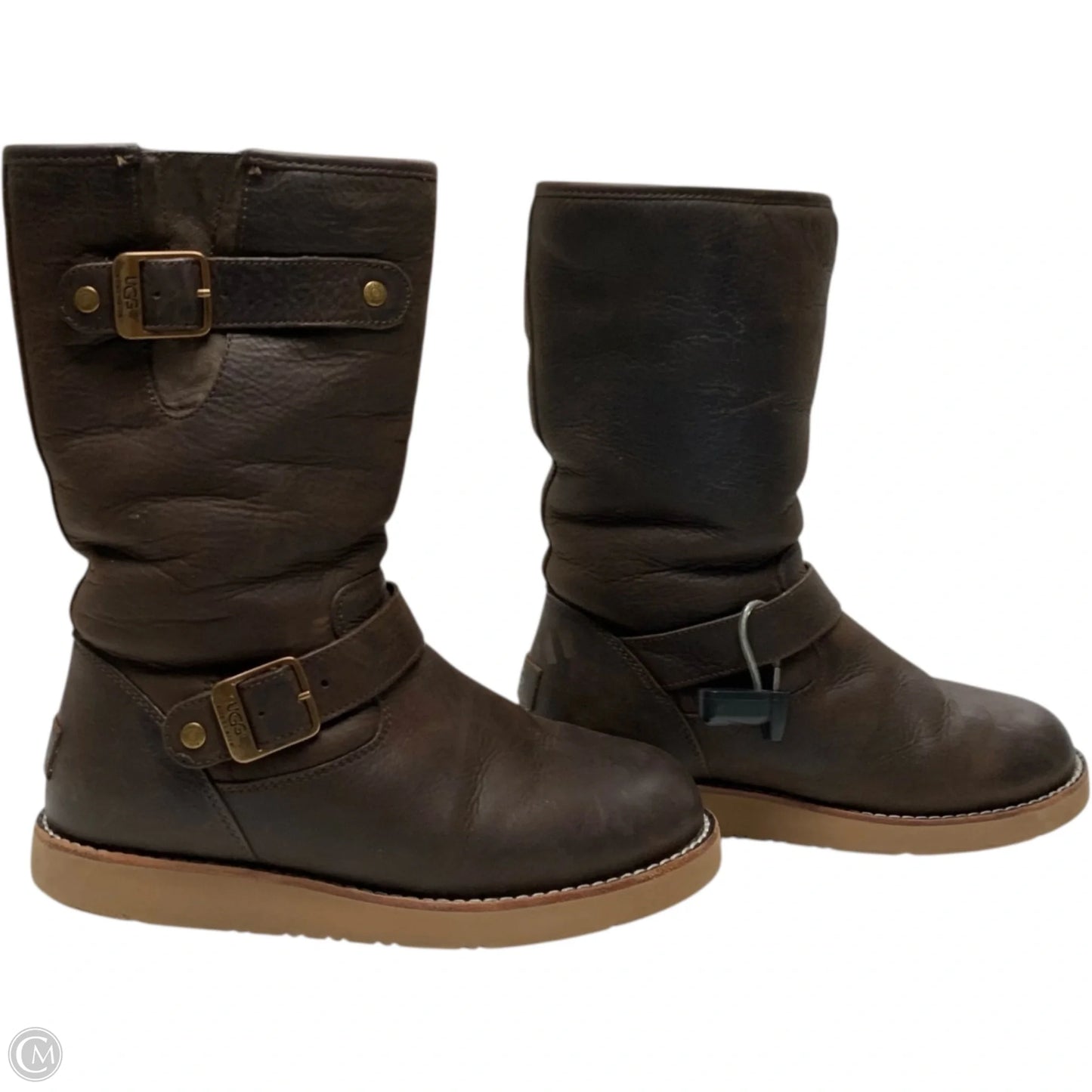 Boots Designer By Ugg In Brown, Size: 7