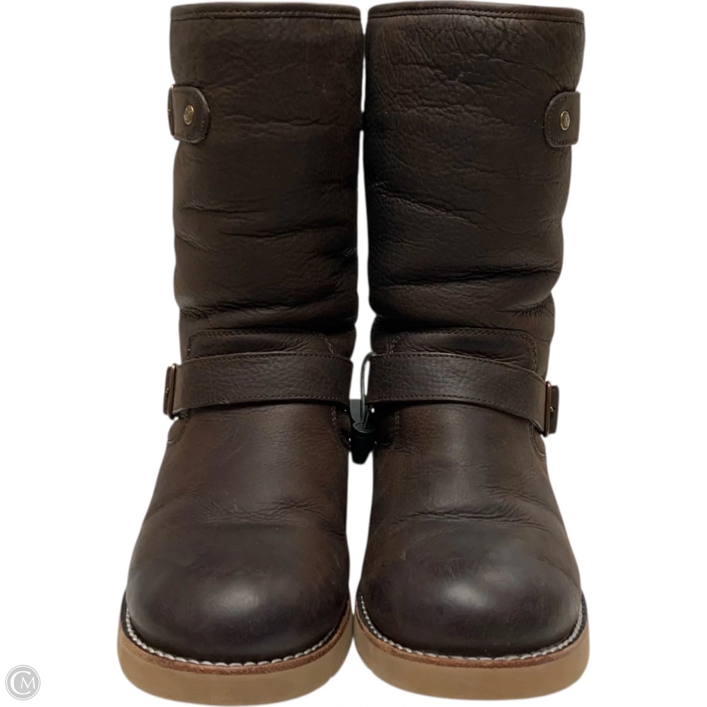 Boots Designer By Ugg In Brown, Size: 7