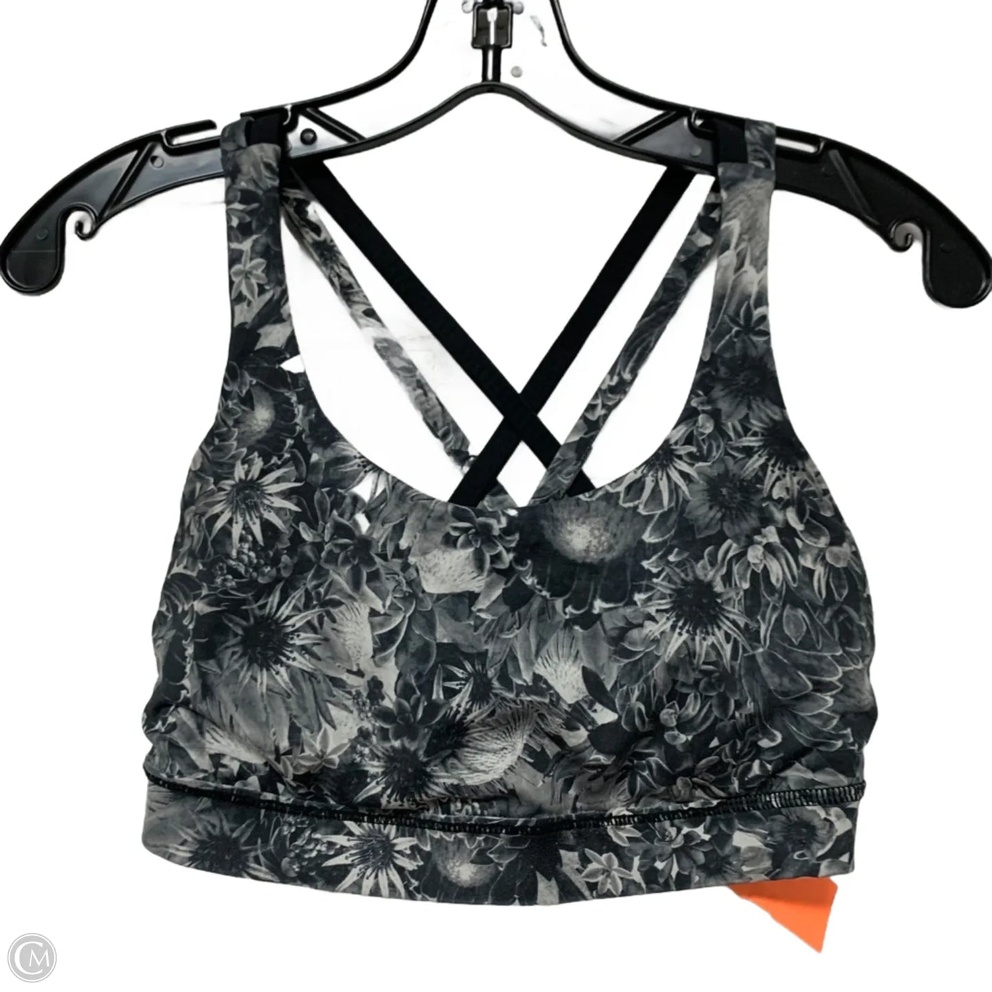 Athletic Bra By Lululemon In Black & Grey, Size: S