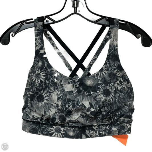 Athletic Bra By Lululemon In Black & Grey, Size: S