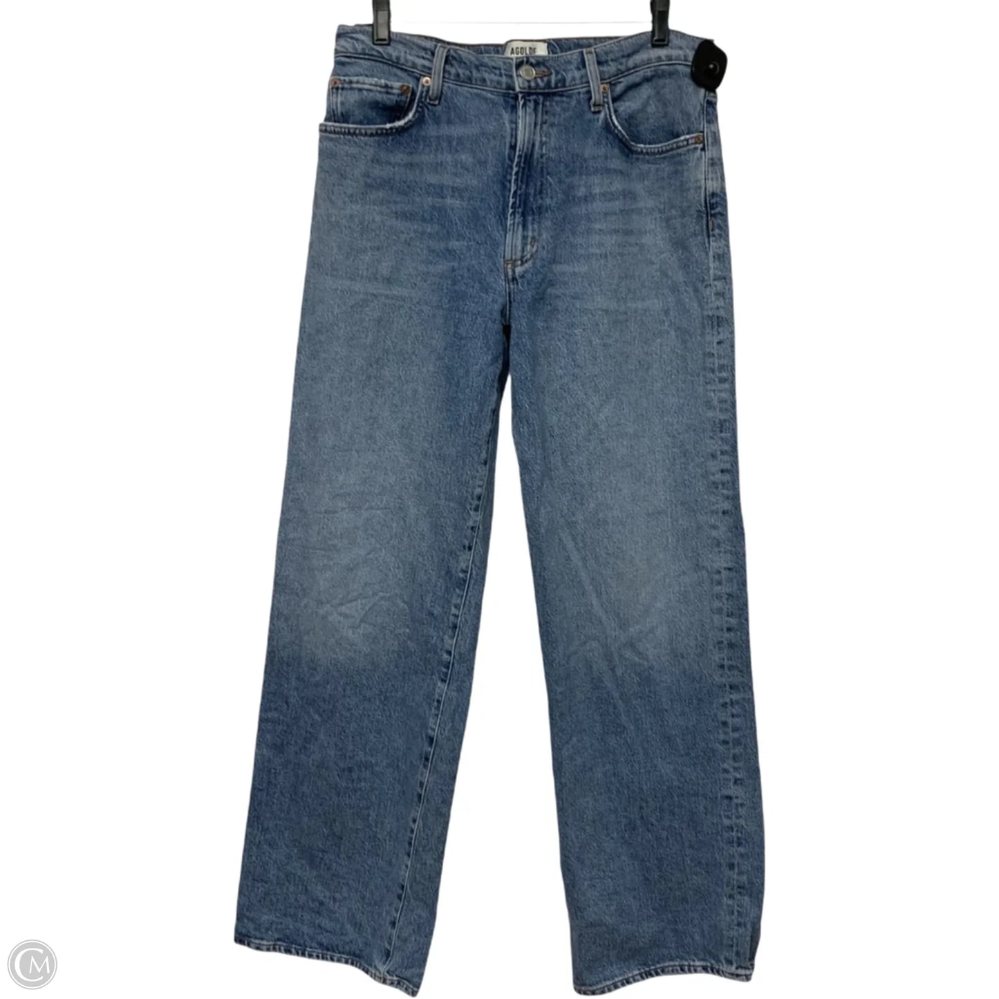 Jeans Wide Leg By Agolde In Blue Denim, Size: 10