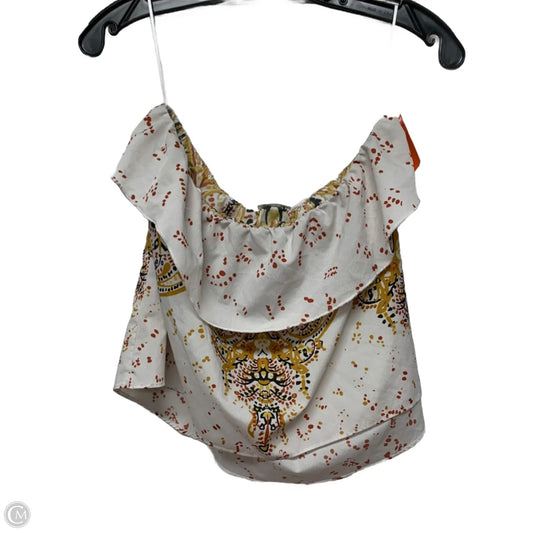 Top Sleeveless By Free People In Cream & Yellow, Size: S