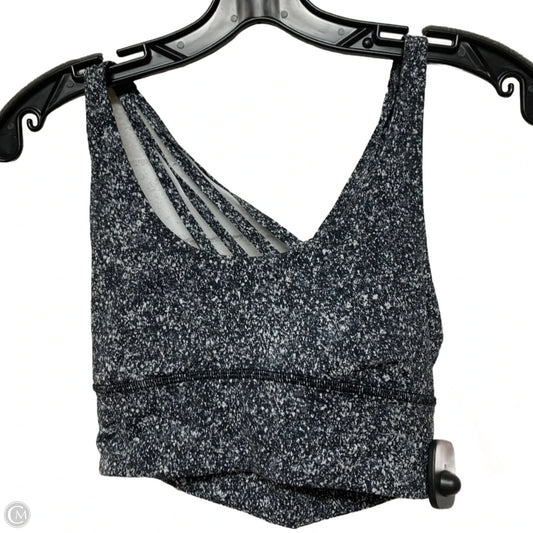 Athletic Bra By Lululemon In Black & White, Size: S