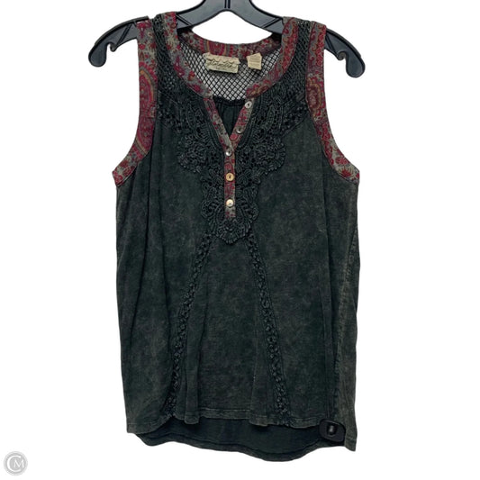 Top Sleeveless By Gimmicks In Grey & Purple, Size: S