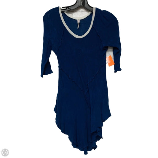 Tunic Long Sleeve By Free People In Blue, Size: M