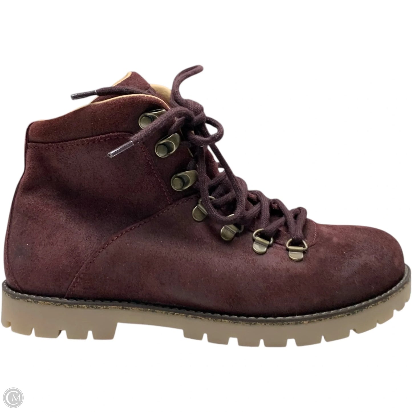 Boots Ankle Flats By Birkenstock In Maroon, Size: 7