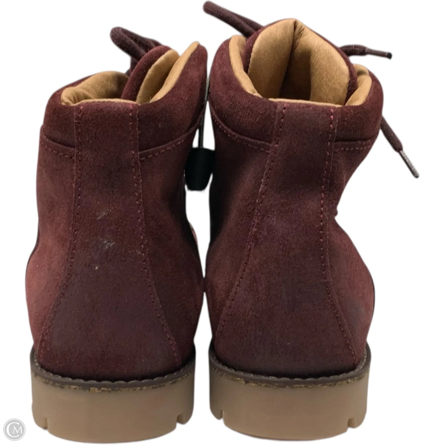 Boots Ankle Flats By Birkenstock In Maroon, Size: 7