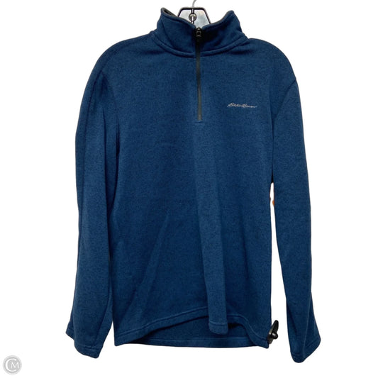 Sweatshirt Collar By Eddie Bauer In Blue, Size: M