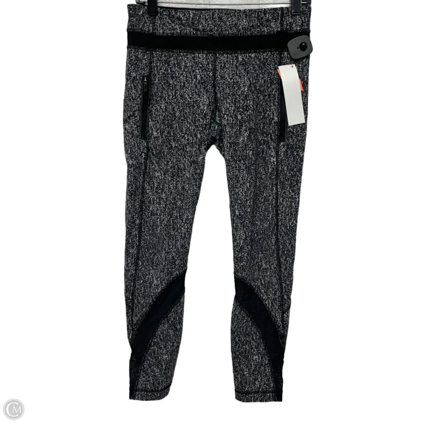 Athletic Leggings By Lululemon In Black & White, Size: M