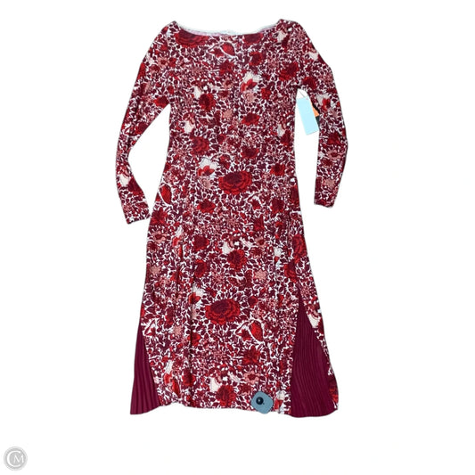 Dress Designer By Tory Burch In Cream & Red, Size: S