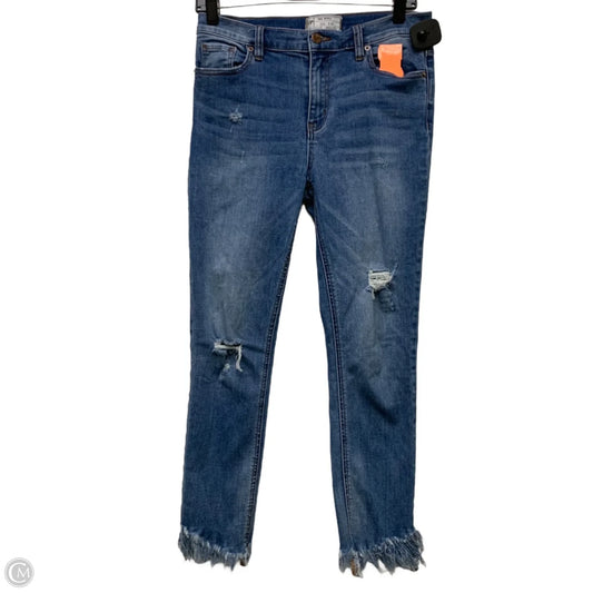 Jeans Skinny By Free People In Blue Denim, Size: 6