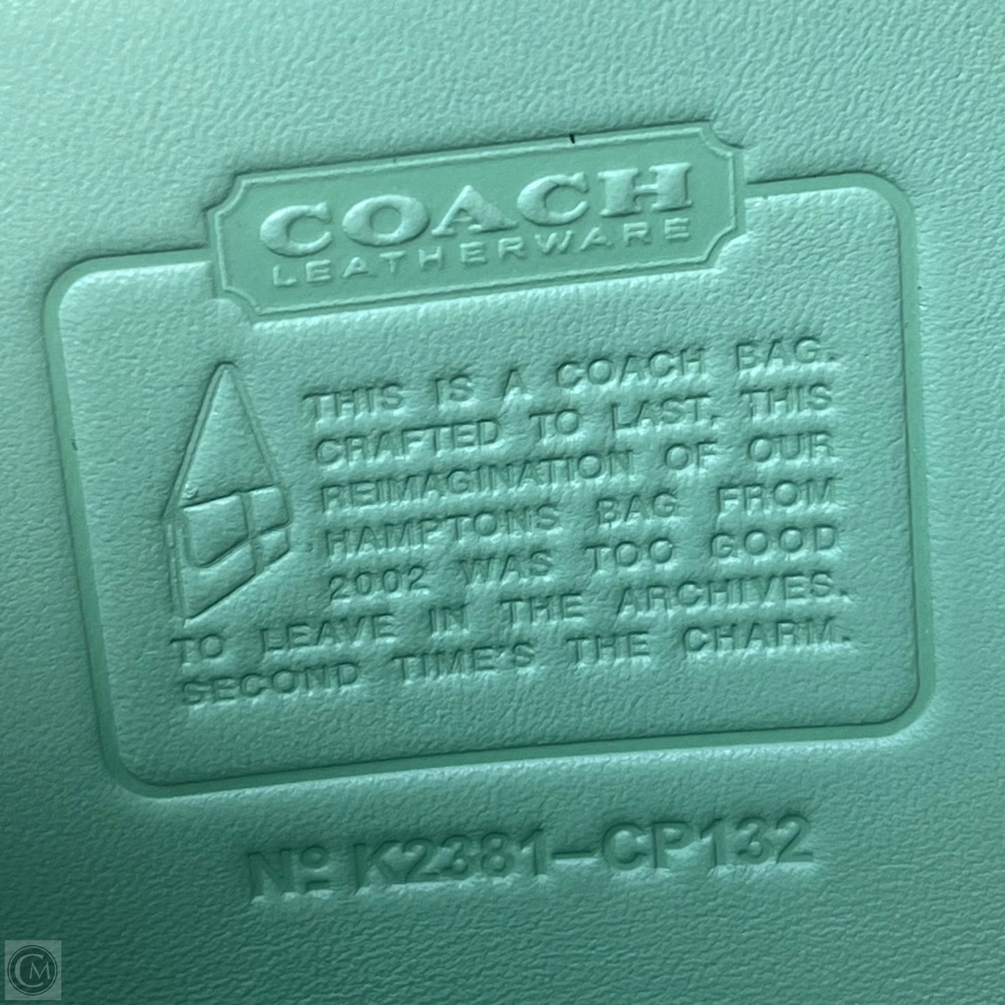 Handbag Designer By Coach, Size: Small