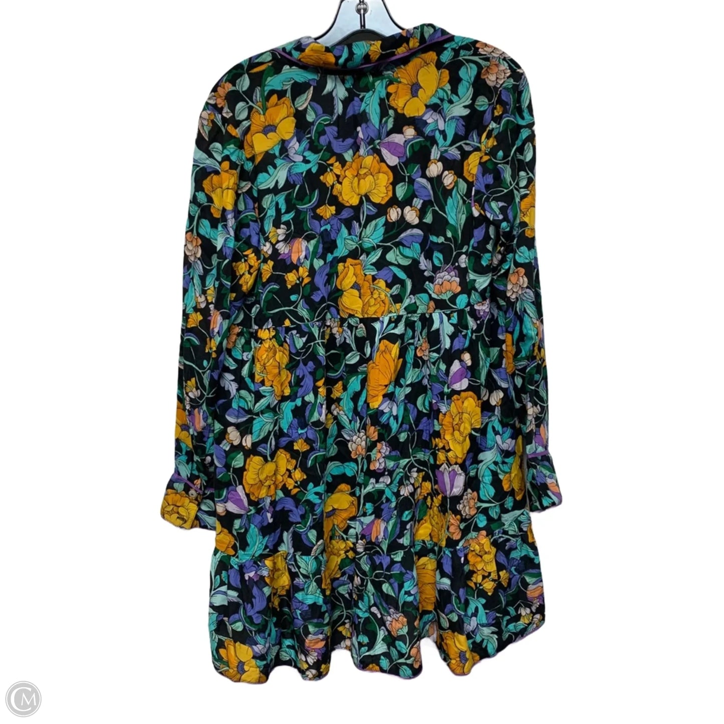 Dress Casual Short By Anthropologie In Black & Blue, Size: S