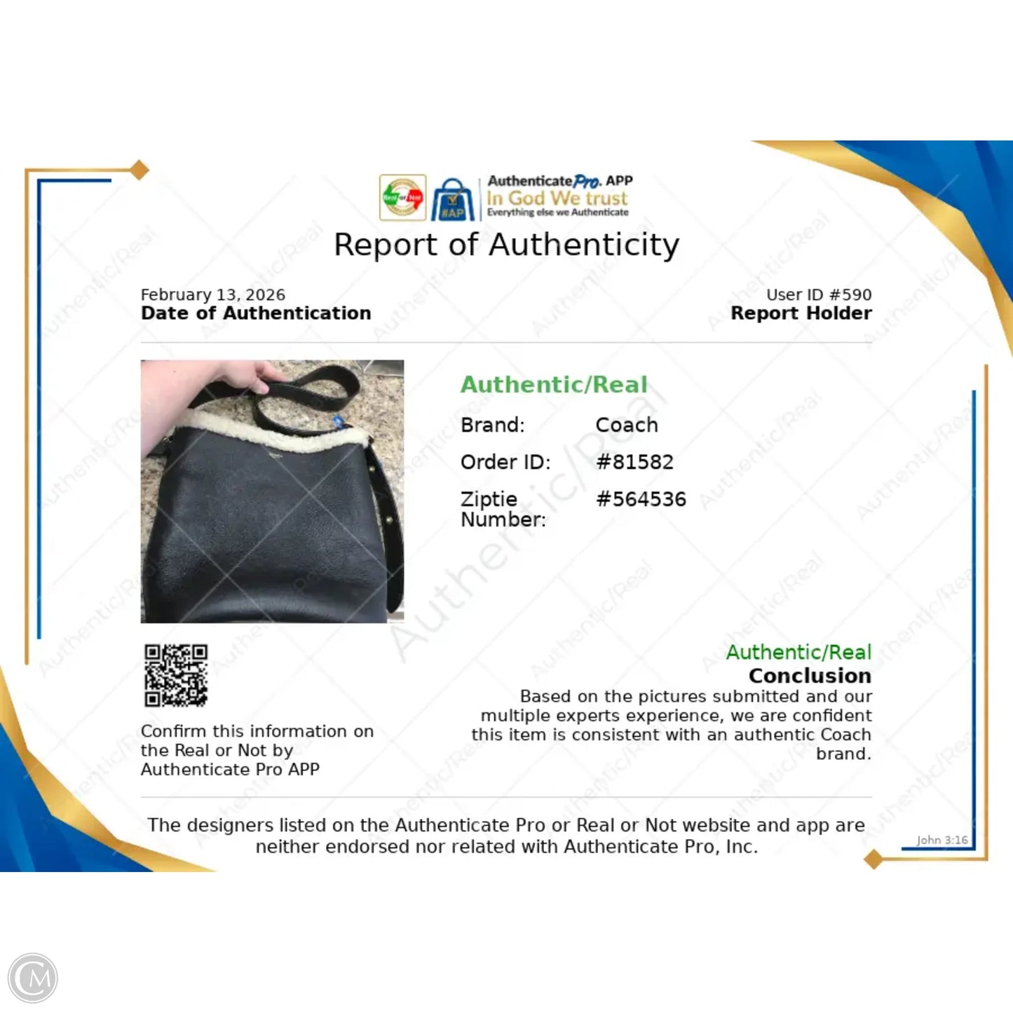 Tote Designer By Coach, Size: Medium