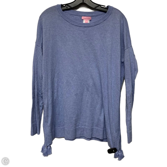 Top Long Sleeve Designer By Lilly Pulitzer In Blue, Size: M