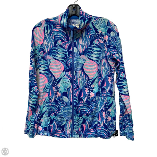 Athletic Jacket Designer By Lilly Pulitzer In Blue & Pink, Size: S