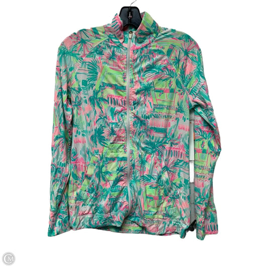 Athletic Jacket Designer By Lilly Pulitzer In Green & Pink, Size: S