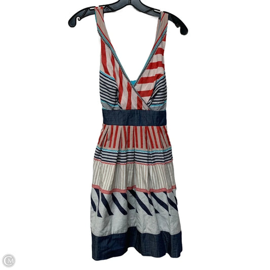 Dress Casual Short By Eva Franco In Blue & Red & White, Size: Xs