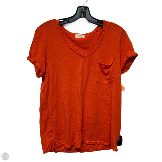 Top Short Sleeve Basic By T.la In Orange, Size: S