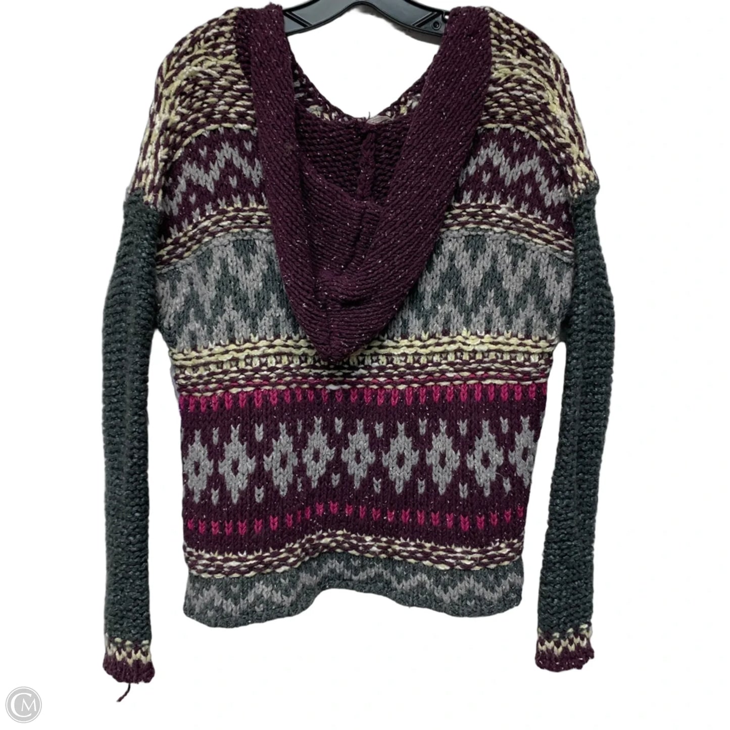 Sweater By Free People In Grey & Purple, Size: S