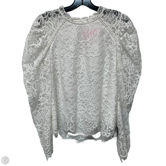 Top Long Sleeve Designer By Lilly Pulitzer In White, Size: M