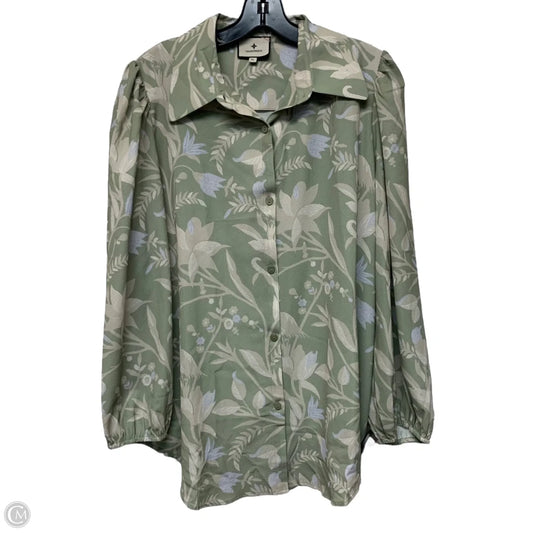 Top Long Sleeve Designer By Tuckernuck In Green, Size: Xl