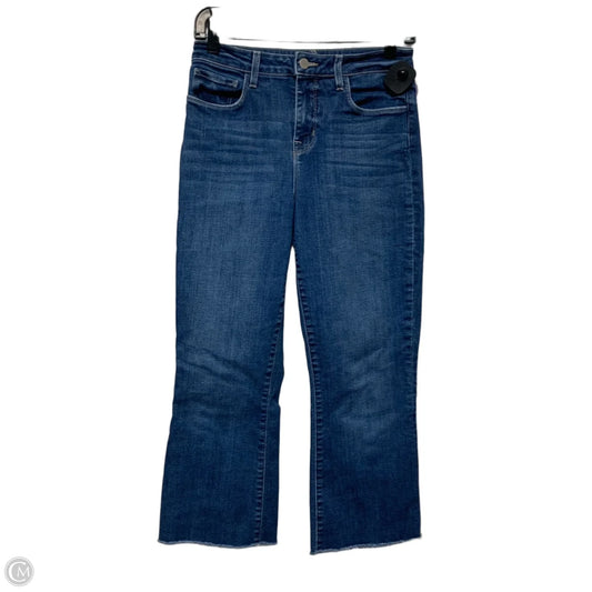 Jeans Cropped By L Agence In Blue Denim, Size: 2