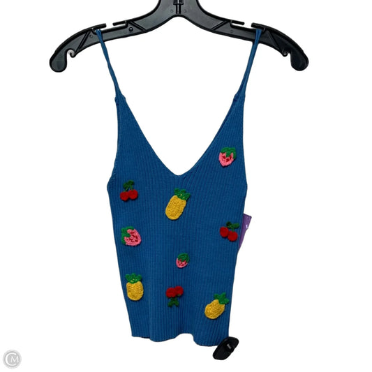 Top Sleeveless By Zara In Blue, Size: S