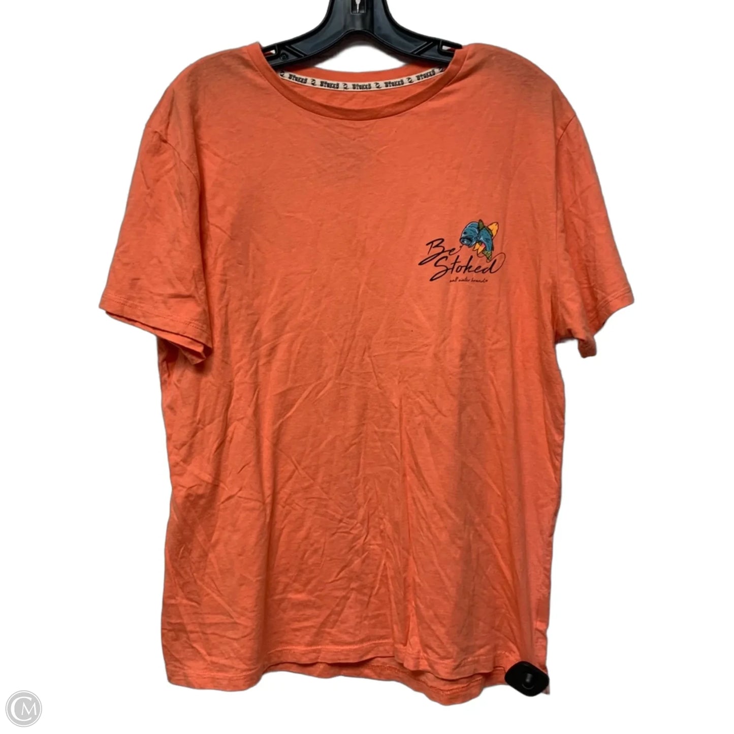 Top Short Sleeve By Stoked In Orange, Size: M