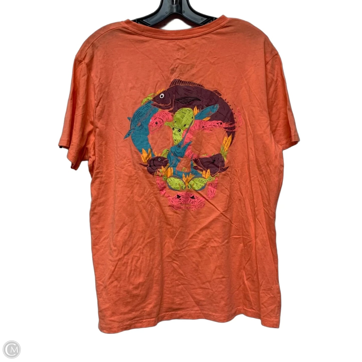 Top Short Sleeve By Stoked In Orange, Size: M