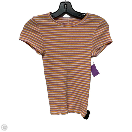 Top Short Sleeve By Urban Outfitters In Orange & Purple, Size: S
