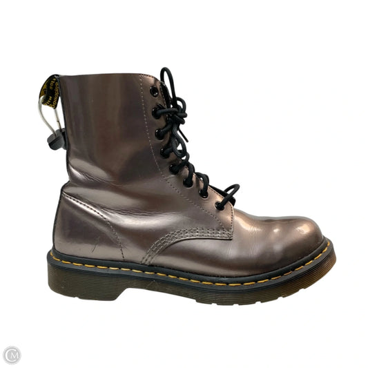 Boots Designer By Dr Martens In Silver, Size: 9