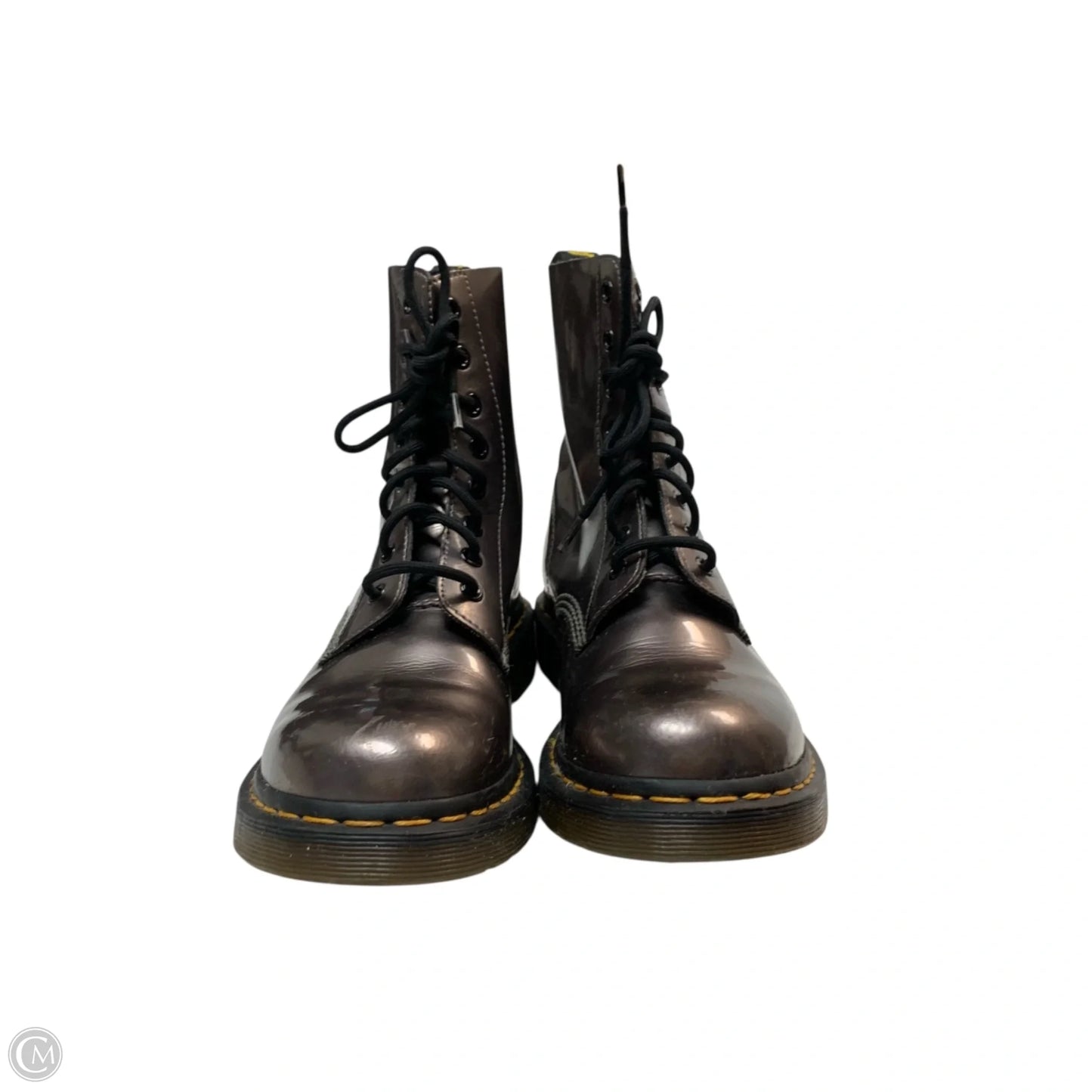 Boots Designer By Dr Martens In Silver, Size: 9
