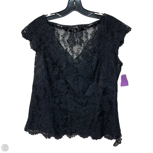 Top Short Sleeve By Ann Taylor In Black, Size: M