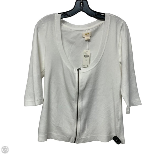 Top Long Sleeve By Maeve In White, Size: Xl