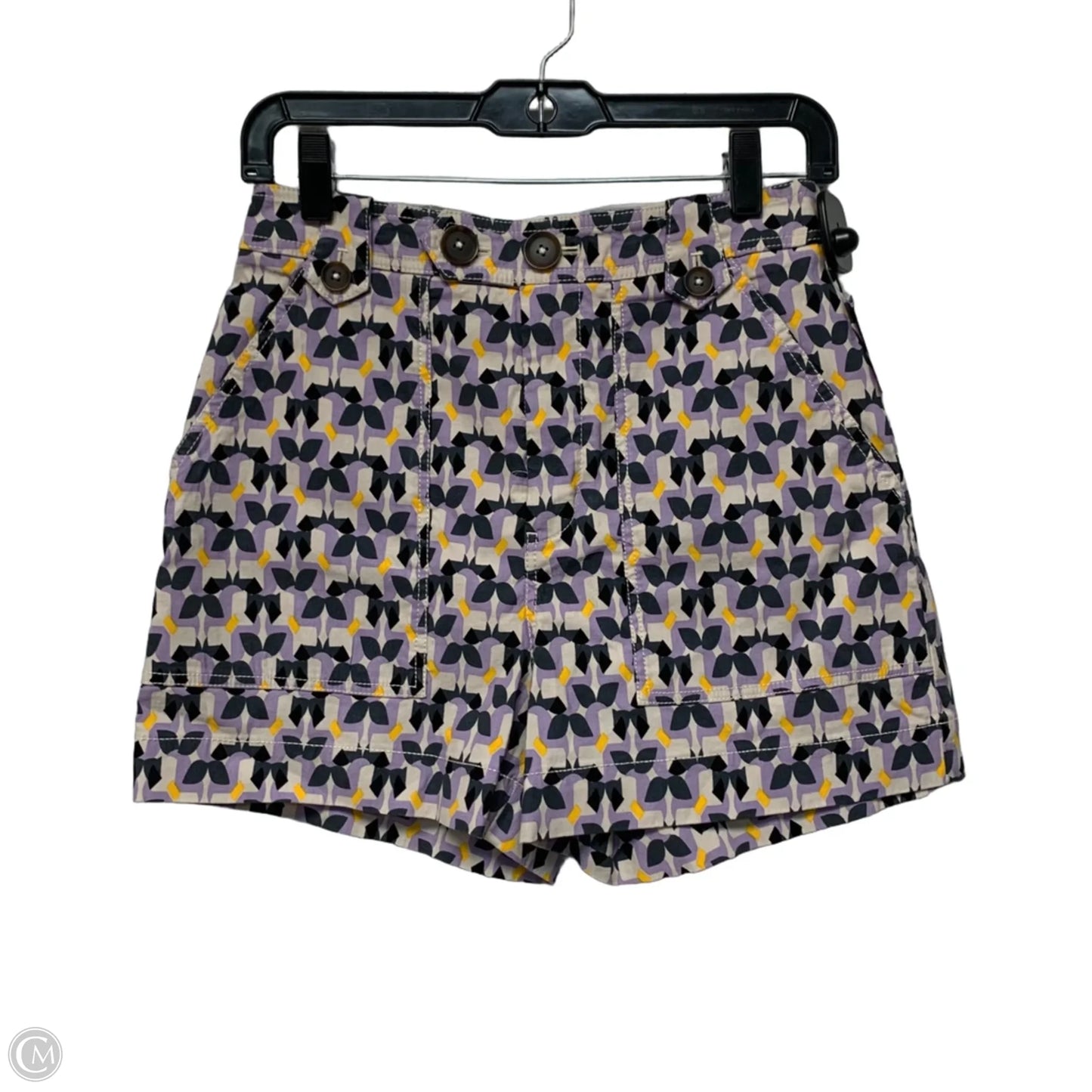 Shorts By Maeve In Purple & Yellow, Size: 4