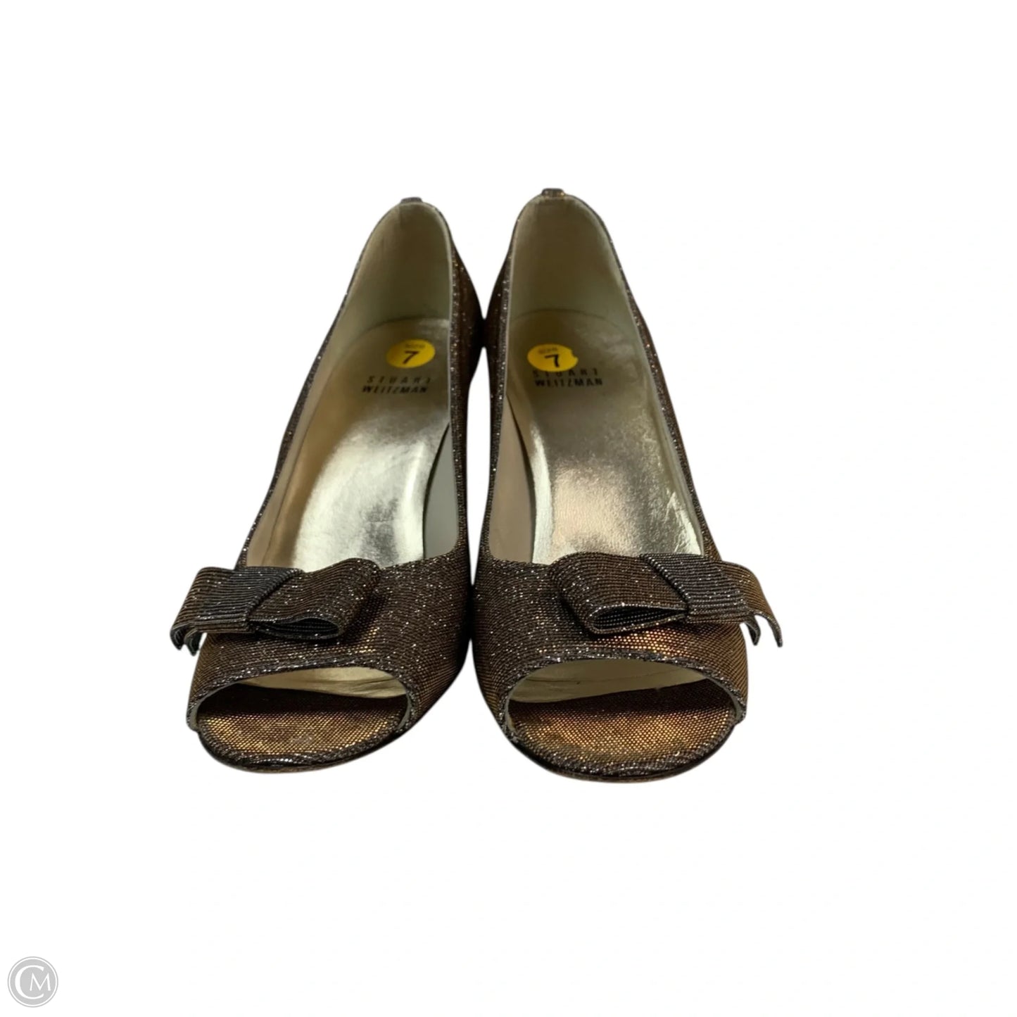 Sandals Designer By Stuart Weitzman In Silver, Size: 7