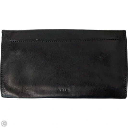 Clutch Leather By Able, Size: Medium