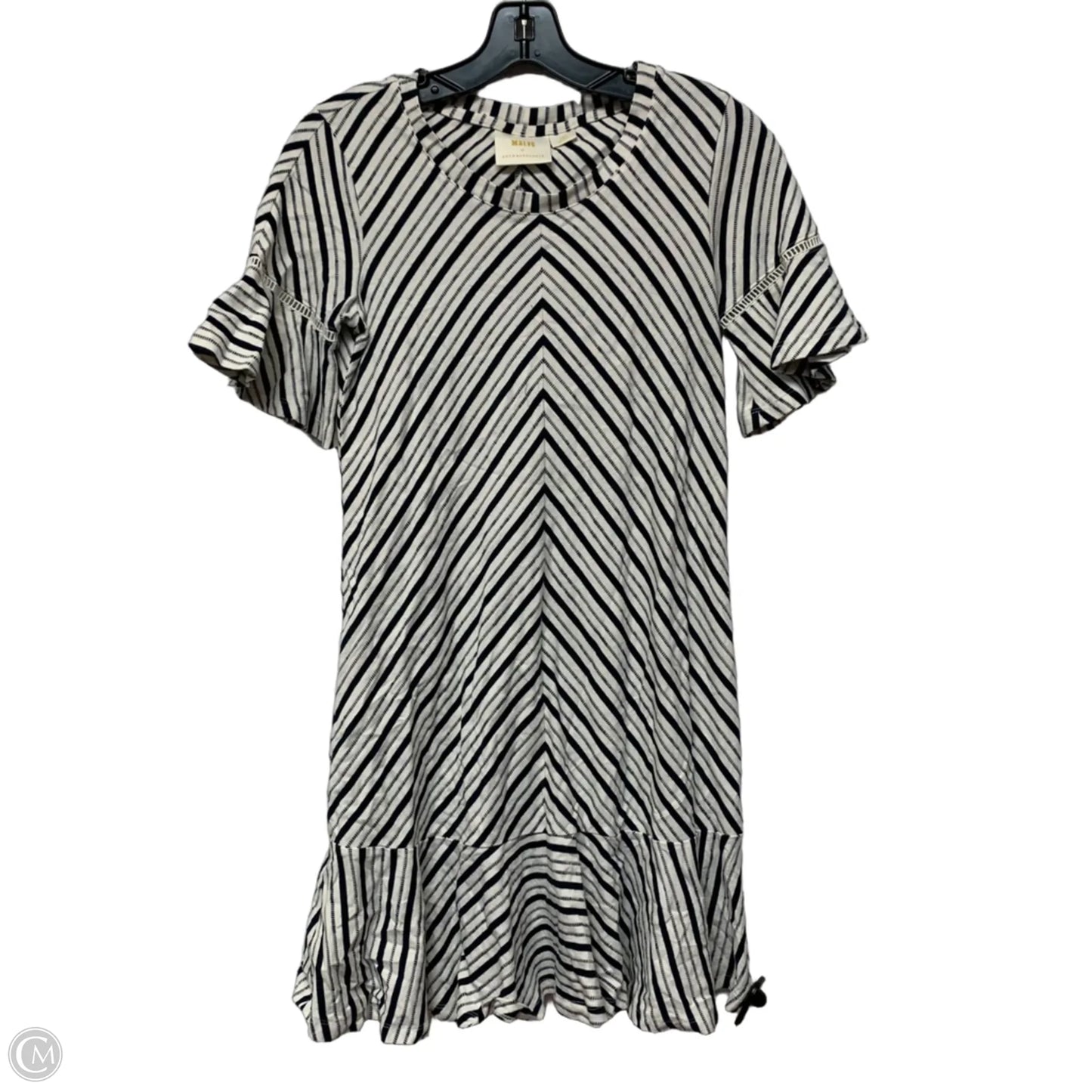 Dress Casual Short By Maeve In Black & White, Size: Xsp