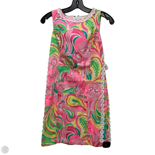 Dress Designer By Lilly Pulitzer In Green & Pink, Size: M