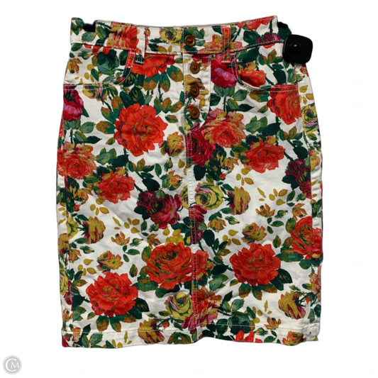 Skirt Mini & Short By Maeve In Floral Print, Size: Xs