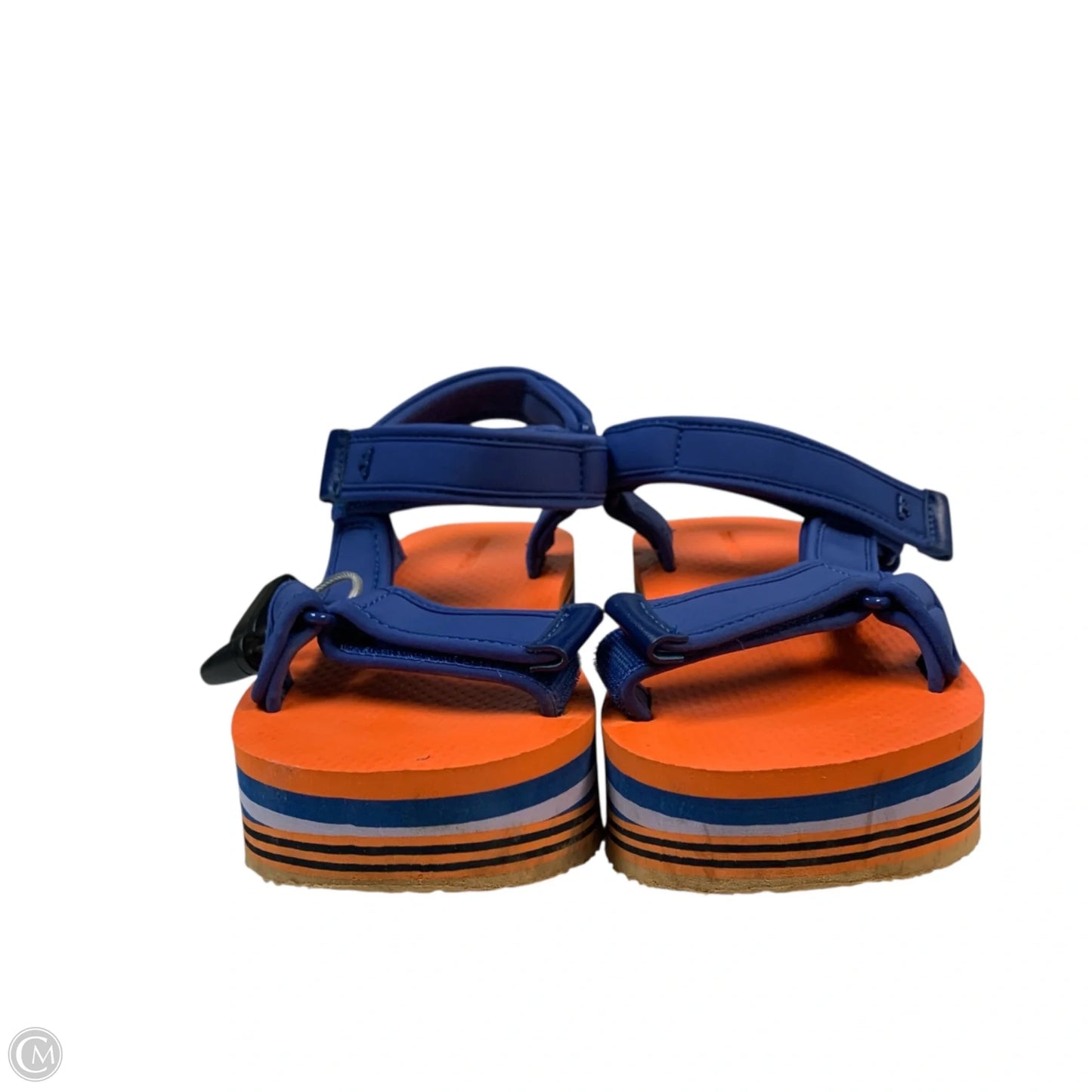 Sandals Designer By Tory Burch In Blue & Orange, Size: 6
