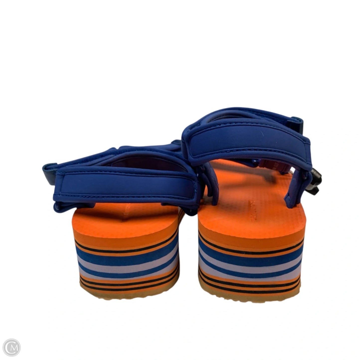 Sandals Designer By Tory Burch In Blue & Orange, Size: 6