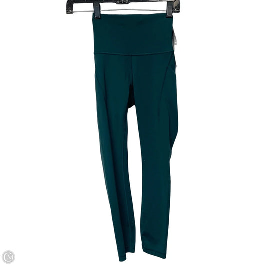 Athletic Leggings By Lululemon In Teal, Size: Xs