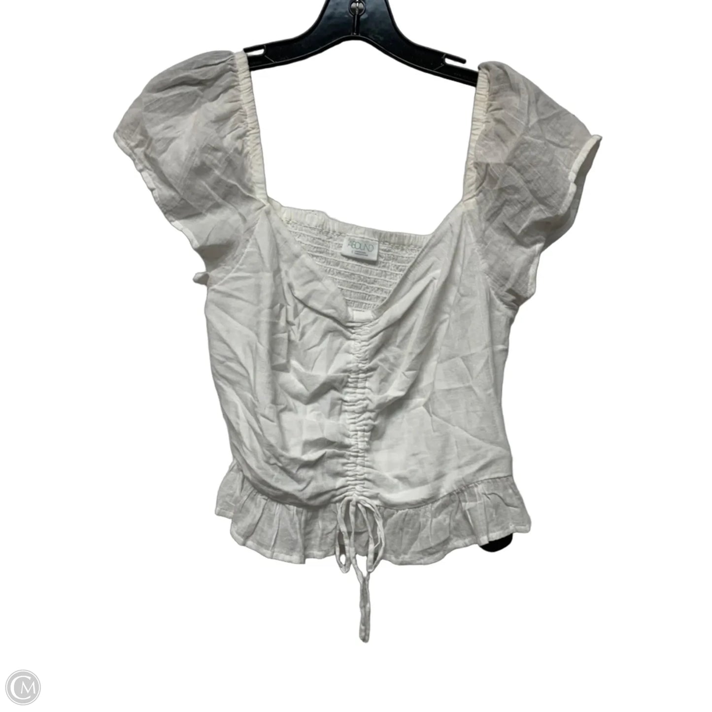 Top Short Sleeve By Abound In White, Size: S