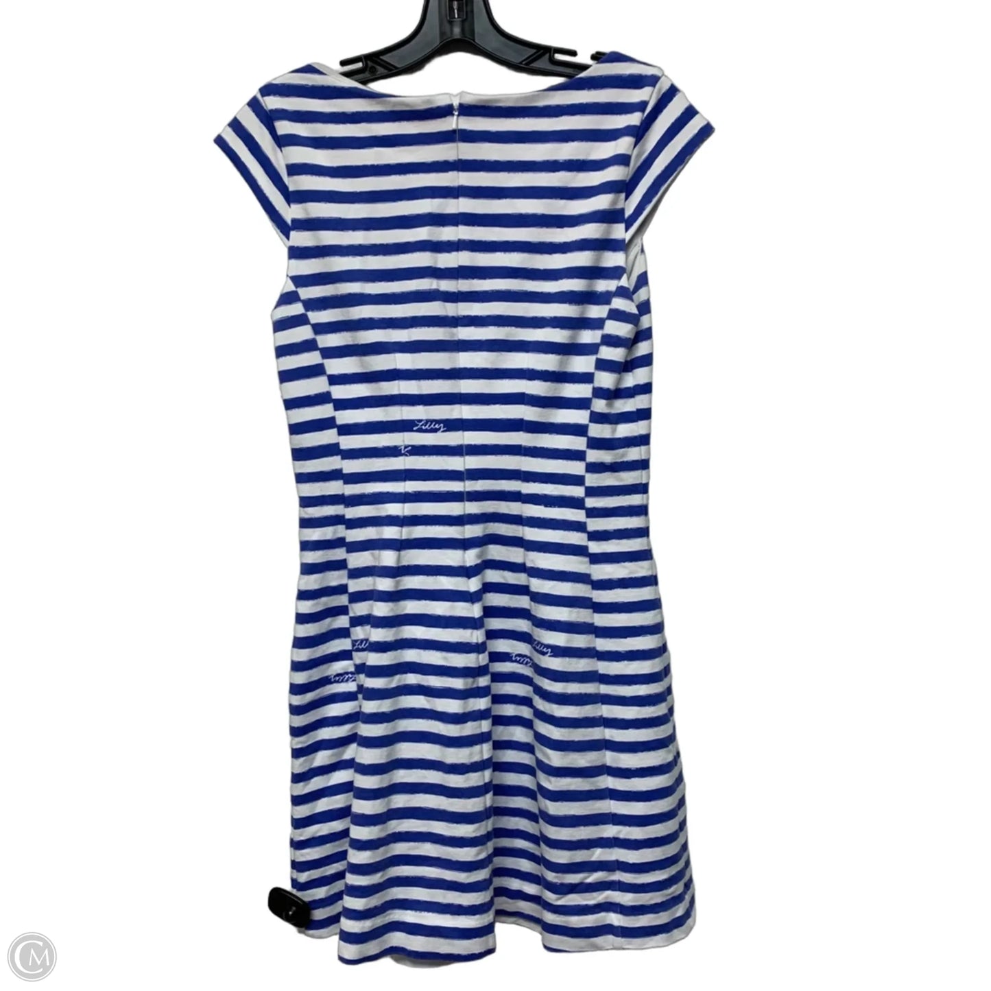 Dress Designer By Lilly Pulitzer In Blue & White, Size: M