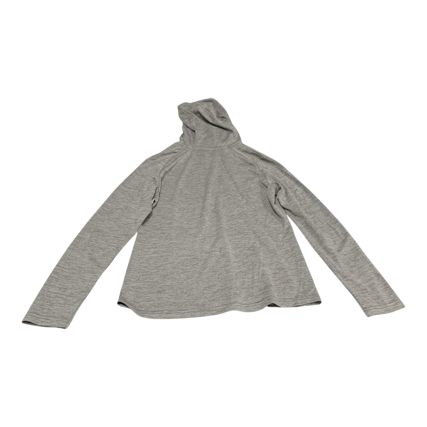 Athletic Top Long Sleeve Hoodie By Mofiz In Grey, Size: M