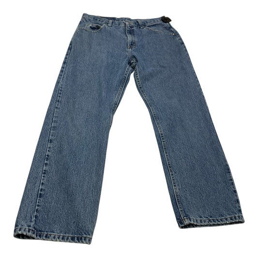 Jeans Straight By Wrangler In Blue Denim, Size: 14