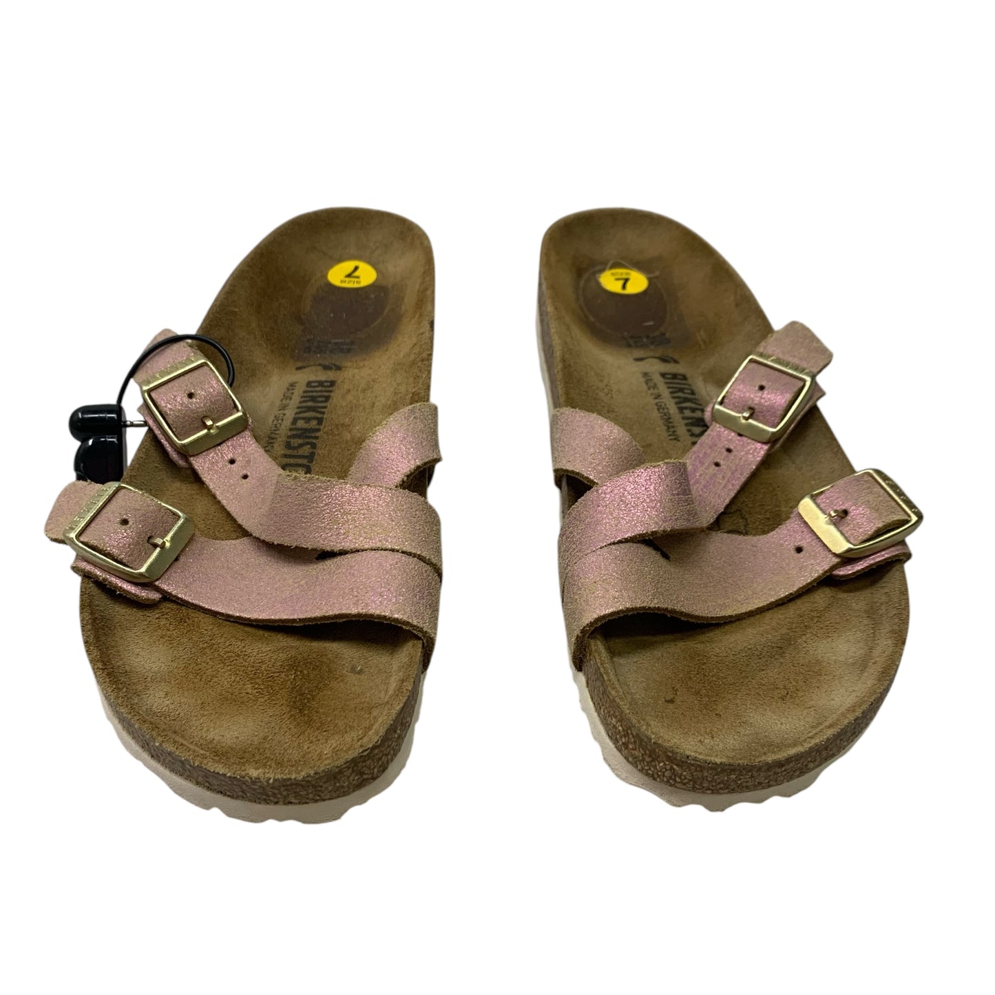 Sandals Flats By Birkenstock In Pink, Size: 7