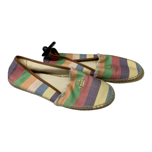 Shoes Designer By Coach In Striped Pattern, Size: 6.5